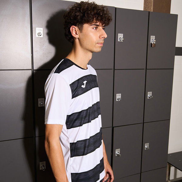 Joma Europa VI Maillot Manches Courtes Hommes - Blanc / Noir