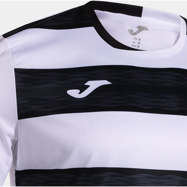 Joma Europa VI Maillot Manches Courtes Hommes - Blanc / Noir
