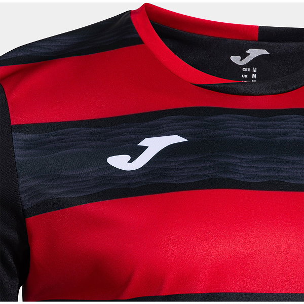 Joma Europa VI Shirt Korte Mouw Kinderen - Zwart / Rood