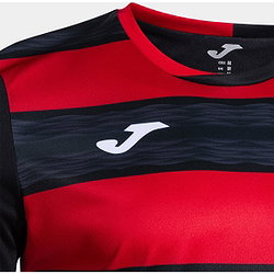 Voorvertoning: Joma Europa VI Shirt Korte Mouw Kinderen - Zwart / Rood
