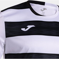 Voorvertoning: Joma Europa VI Shirt Korte Mouw Kinderen - Wit / Zwart