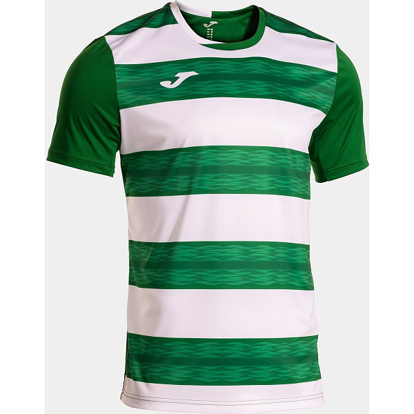 Joma Europa VI Maillot Manches Courtes Enfants - Vert / Blanc