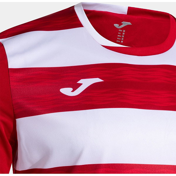 Joma Europa VI Maillot Manches Courtes Enfants - Rouge / Blanc