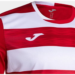 Présentation: Joma Europa VI Maillot Manches Courtes Enfants - Rouge / Blanc