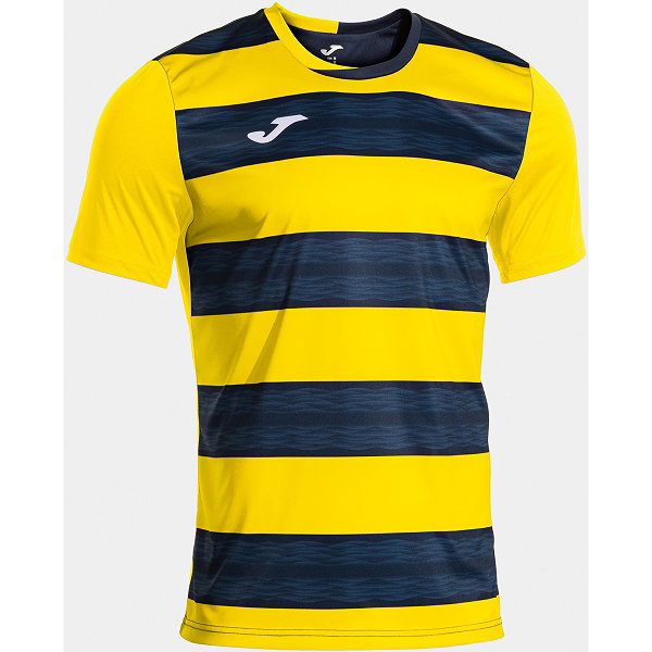 Joma Europa VI Maillot Manches Courtes Enfants - Jaune / Marine
