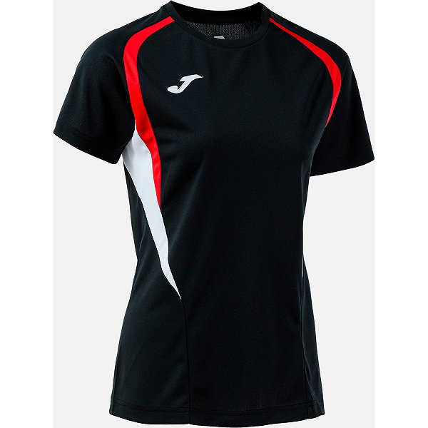 Joma Championship 20 Maillot Manches Courtes Femmes - Noir / Rouge