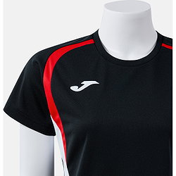 Présentation: Joma Championship 20 Maillot Manches Courtes Femmes - Noir / Rouge