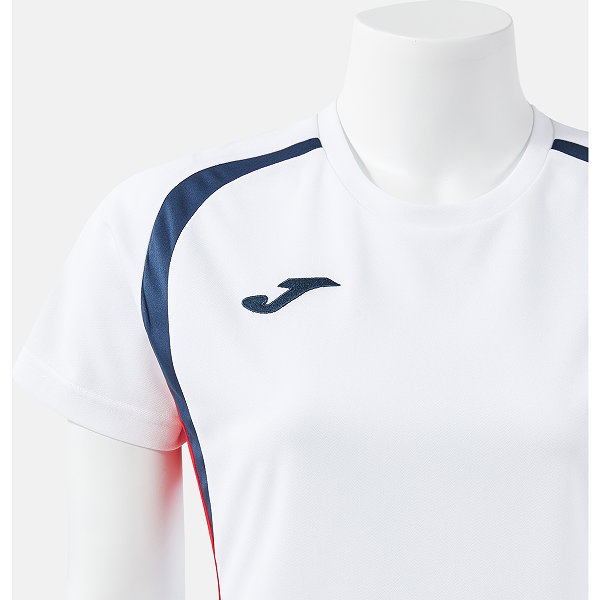 Joma Championship 20 Maillot Manches Courtes Femmes - Blanc / Marine