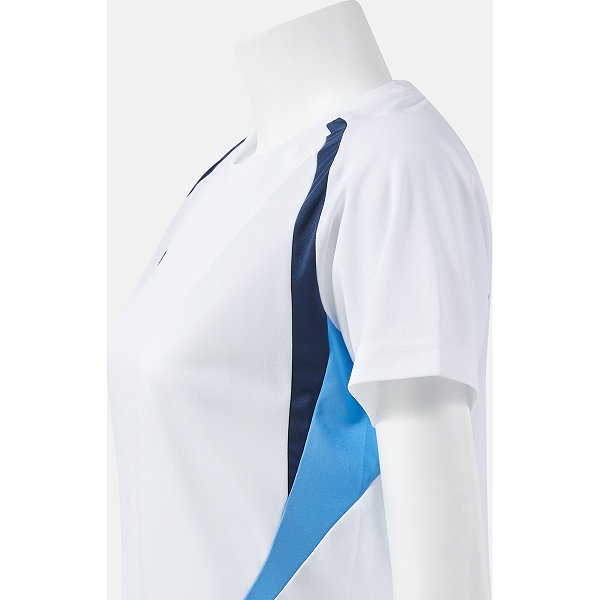 Joma Championship 20 Maillot Manches Courtes Femmes - Blanc / Marine / Fluor Turquoise