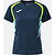 Joma Championship 20 Maillot Manches Courtes Femmes - Marine / Jaune Fluo