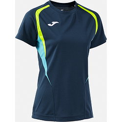 Présentation: Joma Championship 20 Maillot Manches Courtes Femmes - Marine / Jaune Fluo