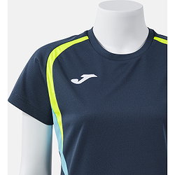 Présentation: Joma Championship 20 Maillot Manches Courtes Femmes - Marine / Jaune Fluo
