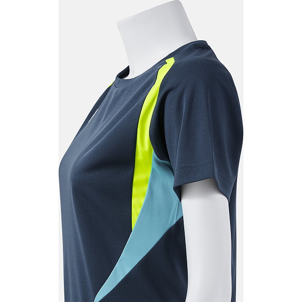 Joma Championship 20 Maillot Manches Courtes Femmes - Marine / Jaune Fluo