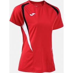Présentation: Joma Championship 20 Maillot Manches Courtes Femmes - Rouge / Noir