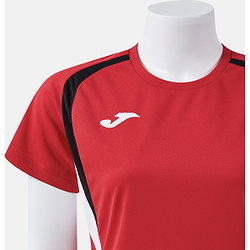 Présentation: Joma Championship 20 Maillot Manches Courtes Femmes - Rouge / Noir