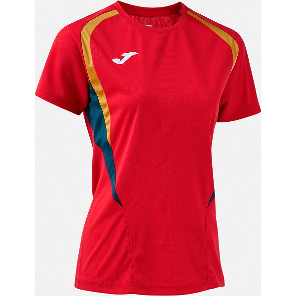 Joma Championship 20 Maillot Manches Courtes Femmes - Rouge / Marine