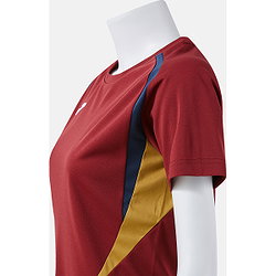 Présentation: Joma Championship 20 Maillot Manches Courtes Femmes - Bordeaux / Marine / Or