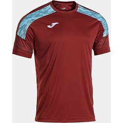 Joma Championship VIII Shirt Korte Mouw Heren - Bordeaux / Hemelsblauw