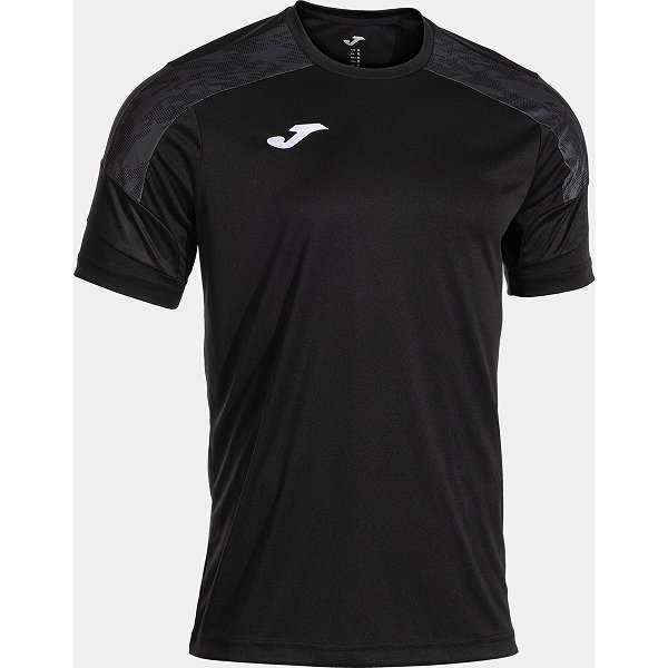Joma Championship VIII Shirt Korte Mouw Kinderen - Zwart / Antraciet