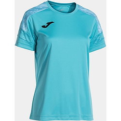 Joma Championship VIII Shirt Korte Mouw Dames - Turquoise Fluor / Hemelsblauw