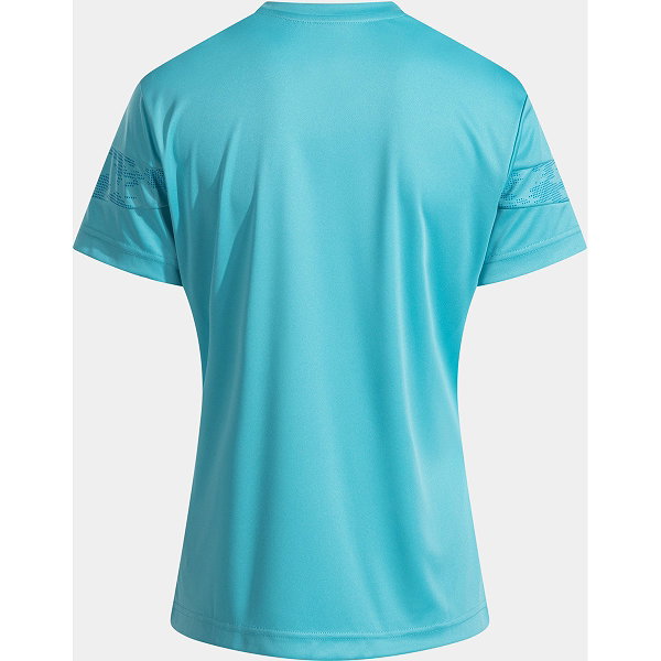 Joma Championship VIII Maillot Manches Courtes Femmes - Turquoise Fluor / Bleu Ciel