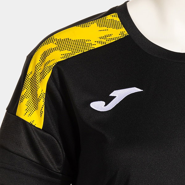 Joma Championship VIII Maillot Manches Courtes Femmes - Noir / Jaune