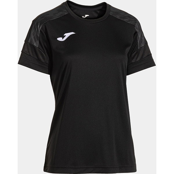 Joma Championship VIII Maillot Manches Courtes Femmes - Noir / Anthracite