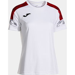 Joma Championship VIII Shirt Korte Mouw Dames - Wit / Rood