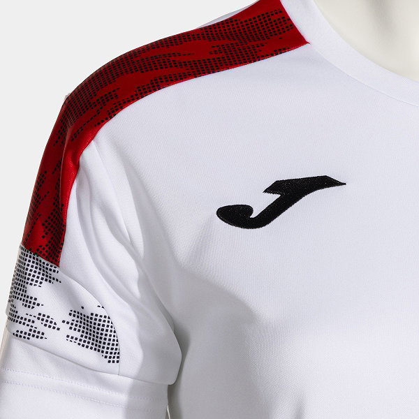 Joma Championship VIII Maillot Manches Courtes Femmes - Blanc / Rouge