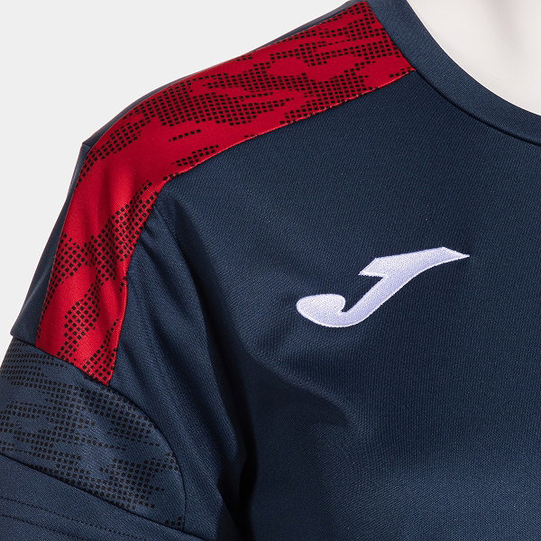 Joma Championship VIII Maillot Manches Courtes Femmes - Marine / Rouge