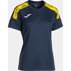 Joma Championship VIII Shirt Korte Mouw Dames - Marine / Geel