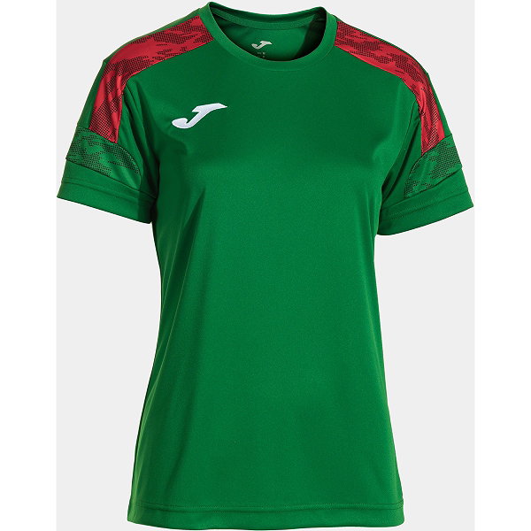 Joma Championship VIII Maillot Manches Courtes Femmes - Vert / Rouge