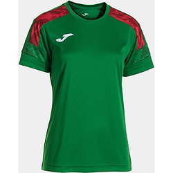 Joma Championship VIII Shirt Korte Mouw Dames - Groen / Rood
