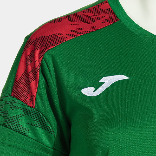 Joma Championship VIII Maillot Manches Courtes Femmes - Vert / Rouge