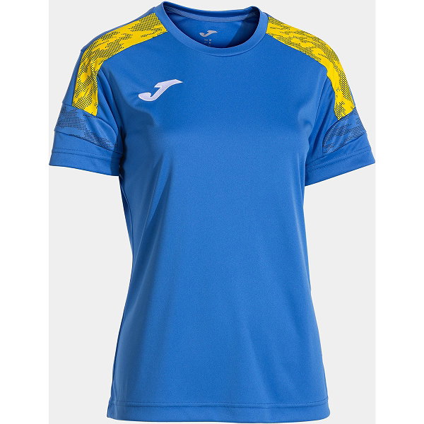 Joma Championship VIII Maillot Manches Courtes Femmes - Royal / Jaune