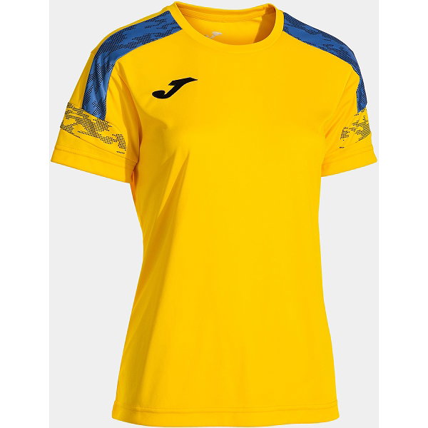 Joma Championship VIII Maillot Manches Courtes Femmes - Jaune / Royal