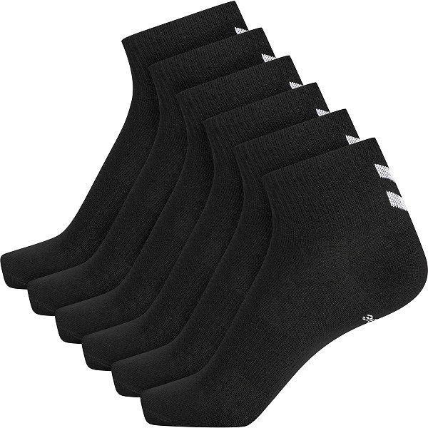 Hummel Chevron 6-Pack Mid Cut Sportsokken - Zwart
