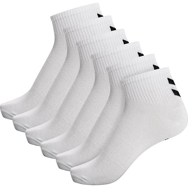 Hummel Chevron 6-Pack Mid Cut Sportsocken - Weiß / White
