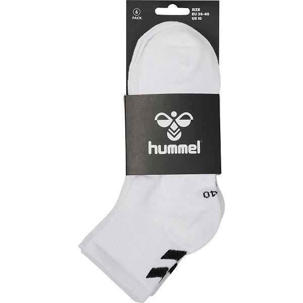 Hummel Chevron 6-Pack Mid Cut Sportsocken - Weiß / White