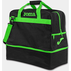 Joma Training III (Large) Sac De Sport Avec Compartiment Inférieur - Noir / Vert Fluo