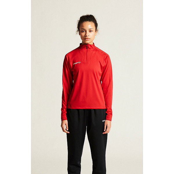 Craft Evolve 2.0 Half Zip Maillot Manches Longues Femmes - Rouge