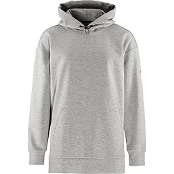 Craft Join Long Sweater Met Kap Dames - Grijs Gemeleerd
