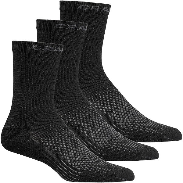 Craft Active High Lot De 3 Paires De Chaussettes De Sport - Noir