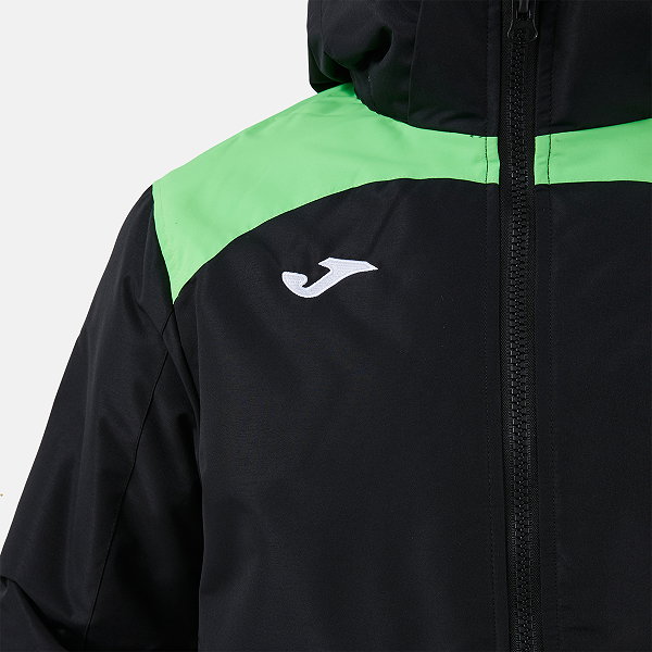 Joma Trivor II Coach Jacket Kinderen - Zwart / Fluo Groen