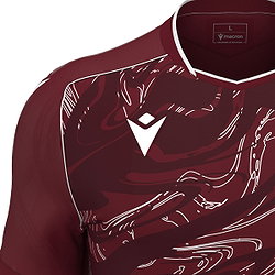 Voorvertoning: Macron Arcane Eco Shirt Korte Mouw Heren - Bordeaux / Wit