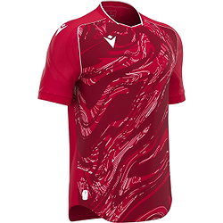 Macron Arcane Eco Maillot Manches Courtes Hommes - Rouge / Blanc