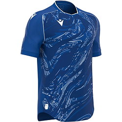 Macron Arcane Eco Maillot Manches Courtes Hommes - Royal / Blanc
