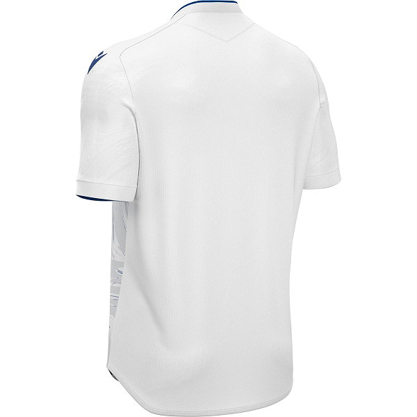 Macron Arcane Eco Maillot Manches Courtes Hommes - Blanc / Royal