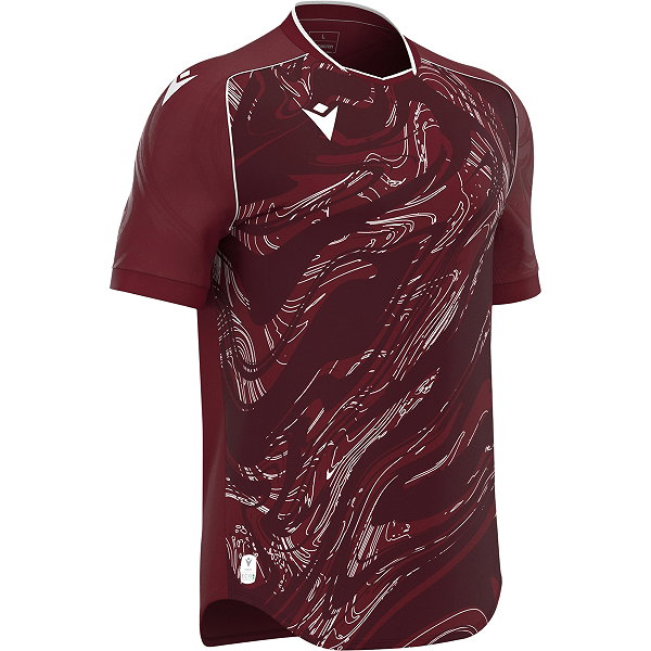 Macron Arcane Eco Shirt Korte Mouw Kinderen - Bordeaux / Wit