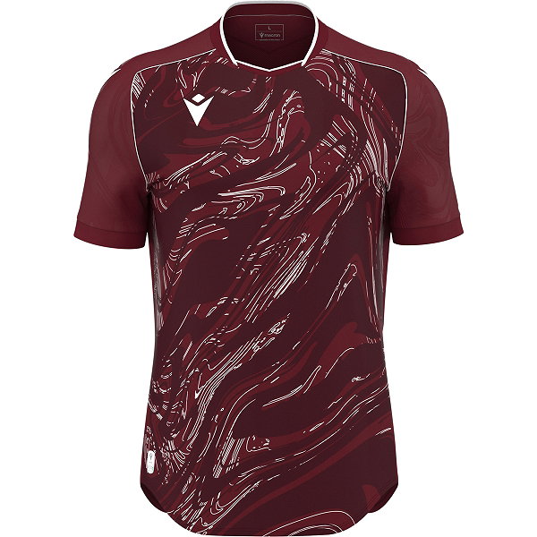 Macron Arcane Eco Shirt Korte Mouw Kinderen - Bordeaux / Wit